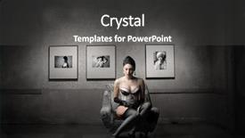  Presentation with narcissism - Beautiful presentation theme featuring narcissism - beautiful woman in lingerie backdrop and a dark gray colored foreground