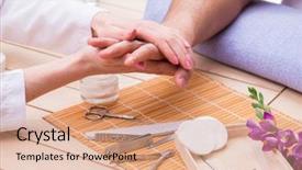  Presentation with narcissism - Amazing slides having narcissism - hand manicure concept for man backdrop and a coral colored foreground