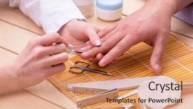  Presentation with narcissism - Amazing presentation having narcissism - hand manicure concept for man backdrop and a coral colored foreground