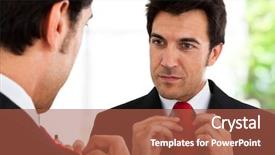  Presentation with narcissism - Theme having narcissism - portrait of a businessman looking background and a red colored foreground