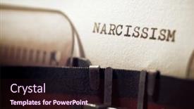  Presentation with narcissism - Slide set featuring narcissism-word-written background and a wine colored foreground