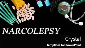 Presentation with medical pills - PPT layouts with narcolepsy-text-on-medical-background background and a black colored foreground