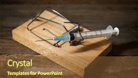  Presentation with narcotic - Amazing presentation theme having narcotic - syringe in a wooden mouse backdrop and a tawny brown colored foreground