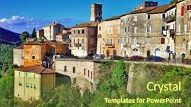  Presentation with italy - Presentation design consisting of mexican sea turtle underwater swimming background and a seafoam green colored foreground