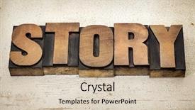  Presentation with barn - PPT theme consisting of narrative - story - a word background and a soft green colored foreground