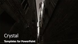  Presentation with gothic - Presentation theme consisting of narrow-alley-in-gothic-quarter background and a black colored foreground