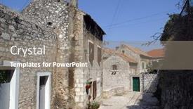  Presentation with zone - Amazing slides having narrow and old street in sibenik city croatia medieval zone backdrop and a gray colored foreground