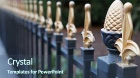  Presentation with gold black - Theme featuring narrow depth of field view background and a ocean colored foreground