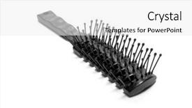  Presentation with black and white religious - Presentation design with narrow dof - black plastic comb isolated background and a  colored foreground