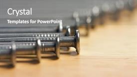  Presentation with laser engraving on wood macro - Audience pleasing presentation theme consisting of narrow dof - macro of nails backdrop and a  colored foreground