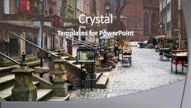  Presentation with colonial architecture kolkata - Presentation design featuring narrow gate - architecture of mariacka street background and a dark gray colored foreground