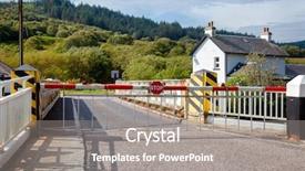  Presentation with milvian bridge - Cool new slide deck with narrow gate - closed cairnbaan swing bridge backdrop and a gray colored foreground