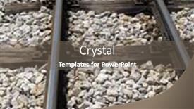  Presentation with railroad - Presentation theme having narrow-gauge-railroad-railway background and a gray colored foreground