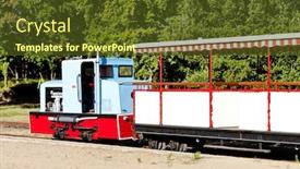  Presentation with railway - Beautiful PPT theme featuring narrow-gauge-railway-st-troyan backdrop and a tawny brown colored foreground