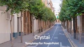  Presentation with old soho street - Cool new theme with narrow medieval street in old backdrop and a seafoam green colored foreground