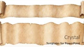  Presentation with old papers - Beautiful slides featuring narrow-old-papers-fantasy-style backdrop and a lemonade colored foreground