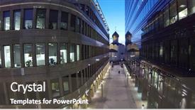  Presentation with unmanned - Audience pleasing presentation theme consisting of narrow street and church backdrop and a  colored foreground