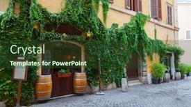  Presentation with rome italy - Presentation theme having narrow-street-in-rome-italy background and a tawny brown colored foreground