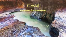  Presentation with national - PPT theme with narrows-in-slot-canyon-zion background and a tawny brown colored foreground