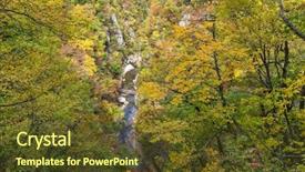  Presentation with forest - Audience pleasing slide deck consisting of naruko-canyon-in-autumn-forest backdrop and a tawny brown colored foreground