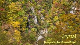  Presentation with japan - PPT layouts consisting of naruko-gorge-in-japan background and a tawny brown colored foreground