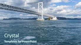  Presentation with japan - Slide set consisting of naruto - onaruto bridge and whirlpool background and a ocean colored foreground