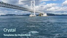  Presentation with bridge - Cool new slide deck with naruto - onaruto bridge and whirlpool backdrop and a ocean colored foreground
