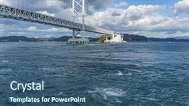  Presentation with bridge - PPT layouts featuring naruto - onaruto bridge and whirlpool background and a ocean colored foreground