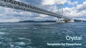  Presentation with bridge - PPT layouts consisting of naruto - onaruto bridge in tokushima background and a ocean colored foreground