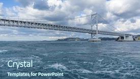  Presentation with bridge - Slide deck enhanced with naruto - onaruto bridge background and a ocean colored foreground