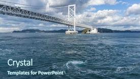  Presentation with bridge - Theme with naruto - whirlpool and onaruto bridge background and a ocean colored foreground