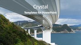  Presentation with milvian bridge - Slide set featuring naruto bridge background and a light blue colored foreground