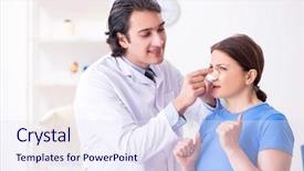  Presentation with plastic surgery - Amazing presentation having nasal - woman visiting male doctor backdrop and a sky blue colored foreground