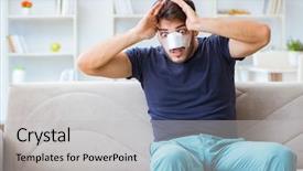  Presentation with plastic surgery - Amazing slide deck having nasal opening - young man recovering healing backdrop and a  colored foreground