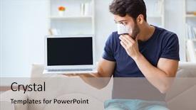  Presentation with plastic surgery - Slide set consisting of nasal opening - young man recovering healing background and a  colored foreground