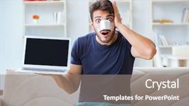  Presentation with trauma and plastic surgery - Colorful PPT theme enhanced with nasal opening - young man recovering healing backdrop and a  colored foreground