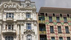  Presentation with vienna - PPT theme consisting of naschmarkt architecture of otto wagner background and a gray colored foreground