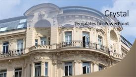  Presentation with view of colonial architecture - Beautiful presentation theme featuring naschmarkt architecture of otto wagner backdrop and a light blue colored foreground