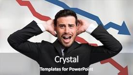  Presentation with arrows - PPT theme with nasdaq - desperate businessman in front background and a  colored foreground