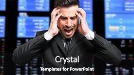  Presentation with stock exchange - Theme with nasdaq - desperate businessman looking background and a dark gray colored foreground