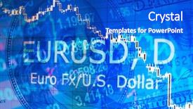  Presentation with nasdaq - Presentation theme consisting of nasdaq - euro usd index stock charts background and a cobalt blue colored foreground