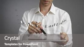  Presentation with data analytics - PPT layouts having nasdaq - finance data concept man working background and a  colored foreground