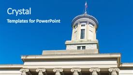  Presentation with tennessee - Slides having nashville - tennessee state capitol building background and a  colored foreground