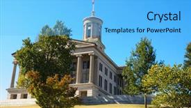  Presentation with tennessee - Theme featuring nashville - tennessee state capitol building background and a  colored foreground
