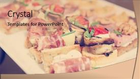  Presentation with banquet - Cool new slides with nashville - various snacks in plate backdrop and a coral colored foreground