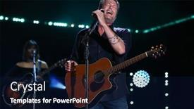  Presentation with country music - Beautiful presentation theme featuring nashville-tn-jun-9-country backdrop and a navy blue colored foreground