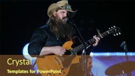  Presentation with nashville - Colorful presentation theme enhanced with nashville-tn-june-9-singer backdrop and a tawny brown colored foreground