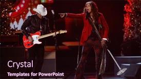  Presentation with country christmas - PPT theme consisting of nashville-tn-nov-7-recording background and a wine colored foreground