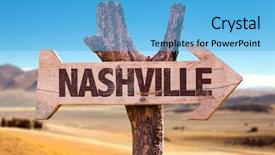  Presentation with nashville - Cool new PPT layouts with nashville wooden sign backdrop and a light blue colored foreground