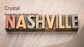  Presentation with nashville - PPT theme enhanced with nashville word abstract in vintage background and a lemonade colored foreground
